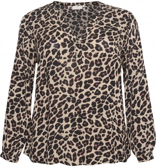 Kaffe Curve Mirta Tilly Halenka Leopardí Potisk - Halenky & tuniky - 