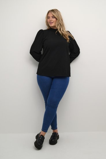 Kaffe Curve Ditta Smock Halenka Hluboká Černá - Halenky & tuniky - 