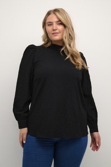 Kaffe Curve Ditta Smock Halenka Hluboká Černá - Halenky & tuniky - 