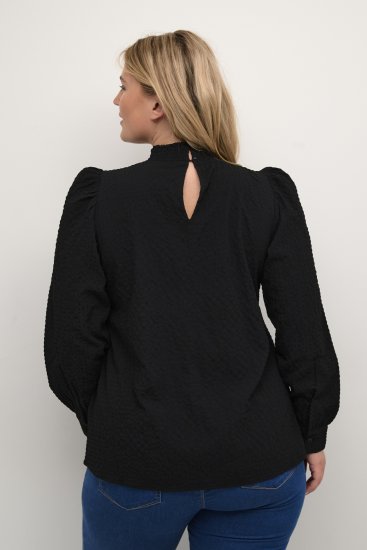 Kaffe Curve Ditta Smock Halenka Hluboká Černá - Halenky & tuniky - 