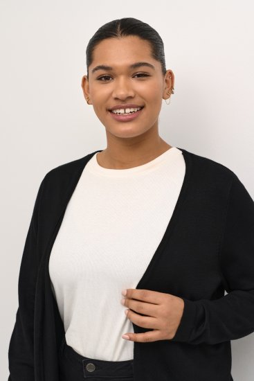 Kaffe Curve Farsia Kardigan Sytě černá - Mikiny & mikiny s kapucí - 
