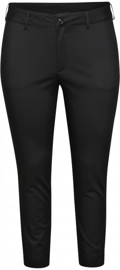 Kaffe Curve Leana Chino Kalhoty 7/8 Sytě Černá - Džíny & Kalhoty ve Velkých Velikostech – Plus Size - 