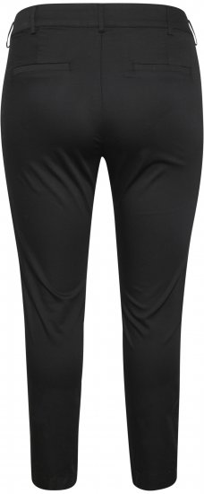 Kaffe Curve Leana Chino Kalhoty 7/8 Sytě Černá - Džíny & Kalhoty ve Velkých Velikostech – Plus Size - 