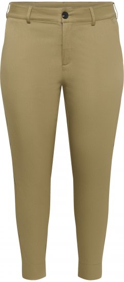 Kaffe Curve Leana Chino Kalhoty 7/8 Zkamenělý Dub - Džíny & Kalhoty ve Velkých Velikostech – Plus Size - 