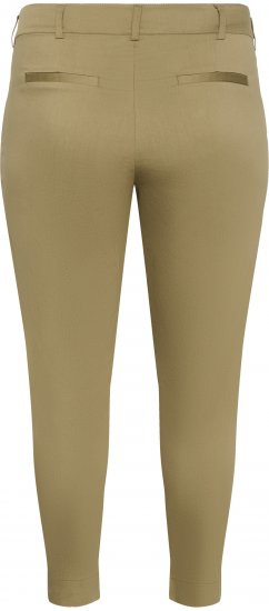 Kaffe Curve Leana Chino Kalhoty 7/8 Zkamenělý Dub - Džíny & Kalhoty ve Velkých Velikostech – Plus Size - 