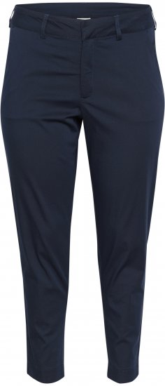 Kaffe Curve Leana Chino Kalhoty 7/8 Půlnoční Námořnická Modrá - Džíny & Kalhoty ve Velkých Velikostech – Plus Size - 