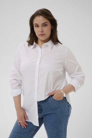 Kaffe Curve Laina Shirt Optical White - Košile - 