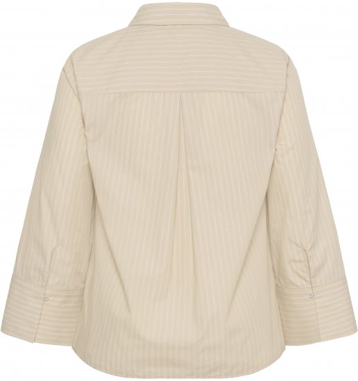 Kaffe Curve Josa Shirt Feather Grey Stripe - Košile - 
