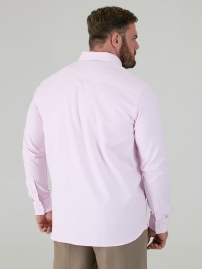 D555 Richard Oxford Košile S Dlouhým Rukávem TALL Růžová - TALL košile - 