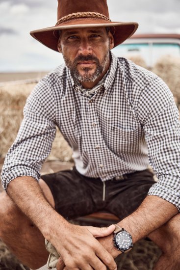 JP1880 Shirt Checked Traditional Long Sleeve Olive Green - Slavnostní oblečení - Slavnostní oblečení – Oslavujte stylově a pohodlně