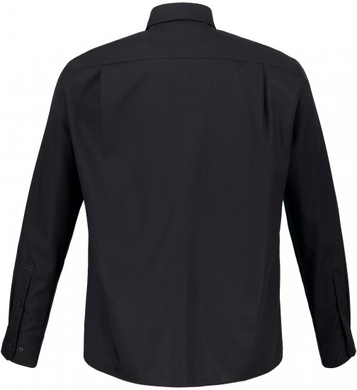JP1880 Shirt Business Kent Collar Long Sleeve Black TALL - PÁNSKÉ OBLEČENÍ MT-6XLT - TALL-velikosti