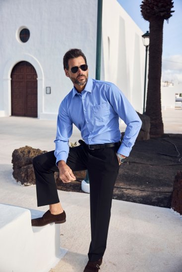 JP1880 Shirt Business Comfort Fit Light Blue TALL - PÁNSKÉ OBLEČENÍ MT-6XLT - TALL-velikosti