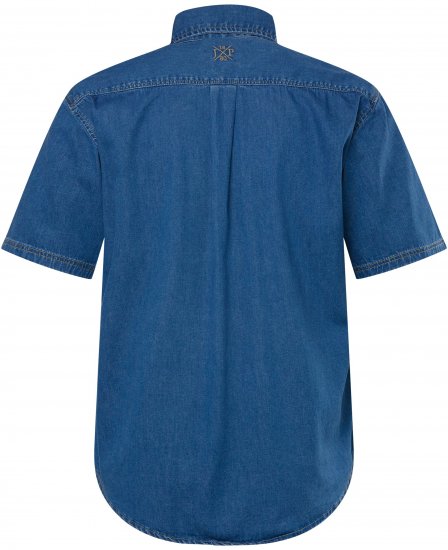 JP1880 Shirt Denim Short Sleeve Blue TALL - PÁNSKÉ OBLEČENÍ MT-6XLT - TALL-velikosti