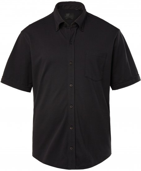 JP1880 Shirt Pique Flexnamic Short Sleeve Black TALL - PÁNSKÉ OBLEČENÍ MT-6XLT - TALL-velikosti