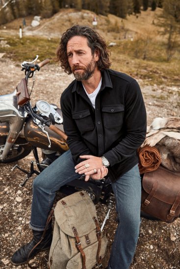 JP1880 Overshirt Fleece Long Sleeve Black TALL - PÁNSKÉ OBLEČENÍ MT-6XLT - TALL-velikosti