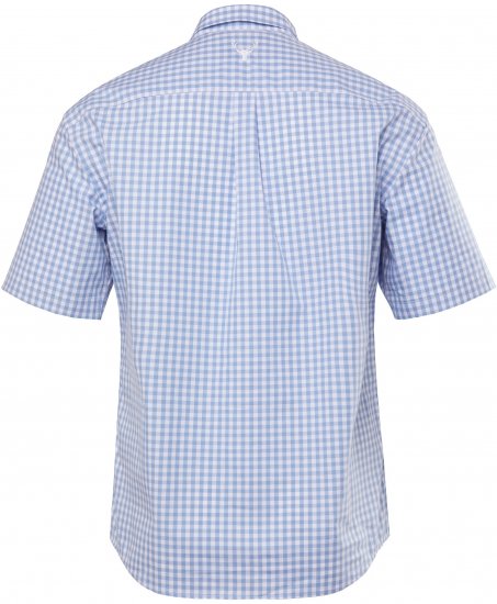 JP1880 Shirt Traditional Short Sleeve Checked Light Blue - Košile - Košile 2XL-10XL