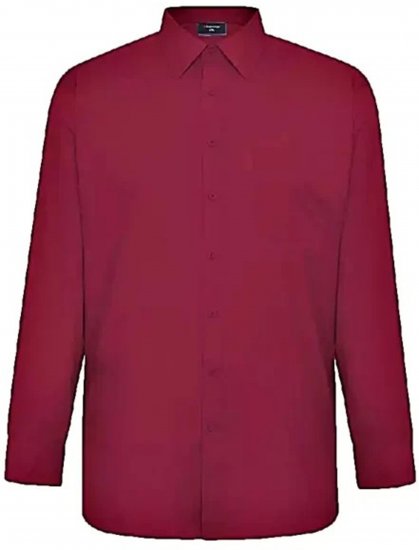 Espionage SH151 Long Sleeve Plain Collar Shirt Wine - Košile s dlouhým rukávem - 
