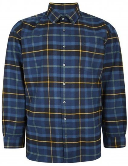 Espionage SH359 Window Payne Checked Shirt Navy/Gold - Košile s dlouhým rukávem - 