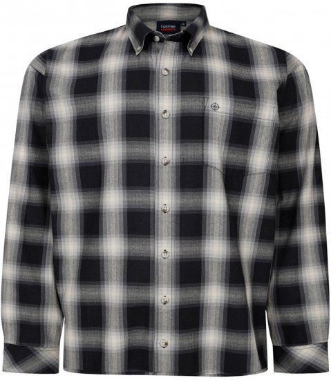 Espionage SH419 Long Sleeve Checked Shirt Black/Grey - Košile s dlouhým rukávem - 