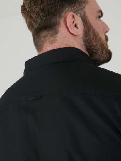 D555 James Oxford Košile S Krátkým Rukávem TALL Černá - TALL košile - 