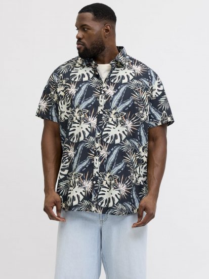 Jack & Jones Honolulu Short Sleeve Resort Shirt Black - Košile - Košile 2XL-10XL