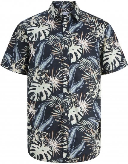 Jack & Jones Honolulu Short Sleeve Resort Shirt Black - Košile - Košile 2XL-10XL