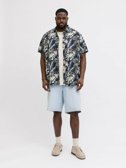 Jack & Jones Honolulu Short Sleeve Resort Shirt Black - Košile - Košile 2XL-10XL