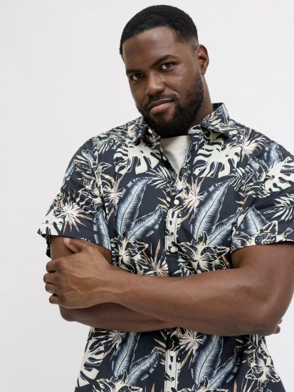 Jack & Jones Honolulu Short Sleeve Resort Shirt Black - Košile - Košile 2XL-10XL