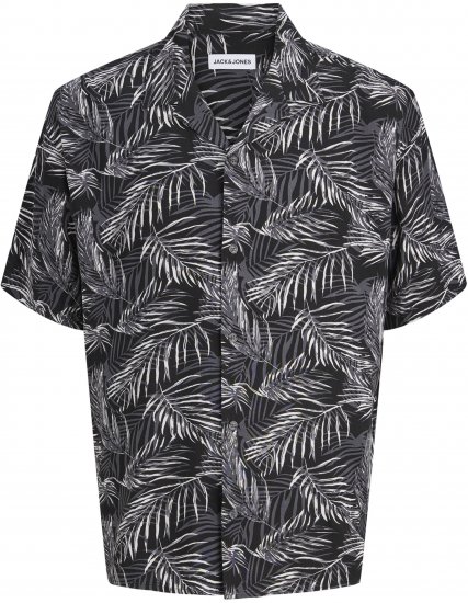 Jack & Jones Jeff Resort Short Sleeve Shirt Black - Košile - Košile 2XL-10XL