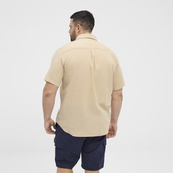 North Latitude 51106 Short Sleeve Shirt Sand - Košile s krátkým rukávem - Pánské košile s krátkým rukávem
