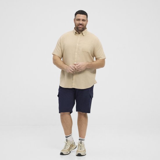 North Latitude 51106 Short Sleeve Shirt Sand - Košile s krátkým rukávem - Pánské košile s krátkým rukávem