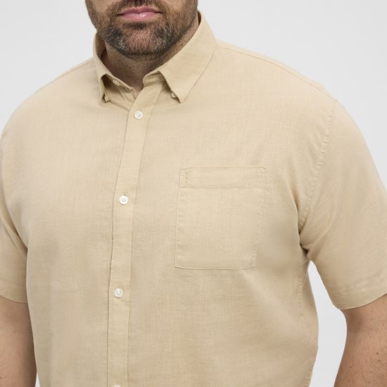 North Latitude 51106 Short Sleeve Shirt Sand - Košile s krátkým rukávem - Pánské košile s krátkým rukávem