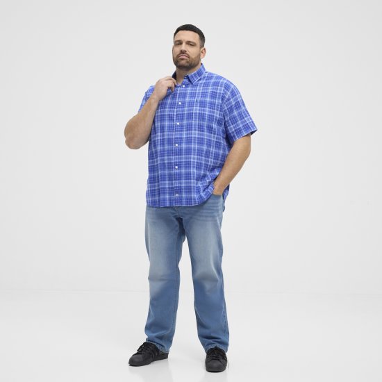 North Latitude 51145 Checked Short Sleeve Shirt Cobolt Blue - Košile s krátkým rukávem - Pánské košile s krátkým rukávem