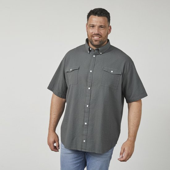 North Latitude 61306 Košilová Bunda s Krátkým Rukávem Tmavě Zelená - Košile - Košile 2XL-10XL
