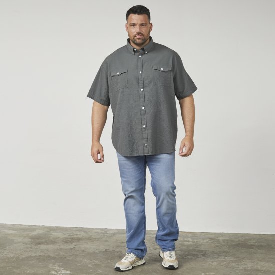 North Latitude 61306 Košilová Bunda s Krátkým Rukávem Tmavě Zelená - Košile - Košile 2XL-10XL