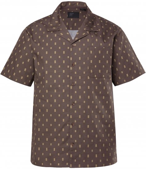 JP1880 Boxy Cuba Short Sleeve Shirt Brown - Košile - Košile 2XL-10XL
