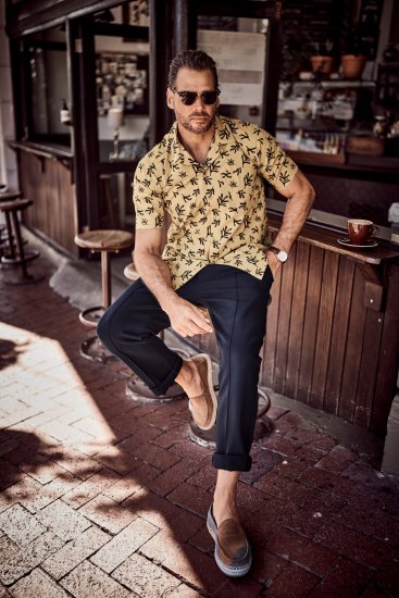 JP1880 Boxy Cuba Short Sleeve Shirt Camel - Košile - Košile 2XL-10XL