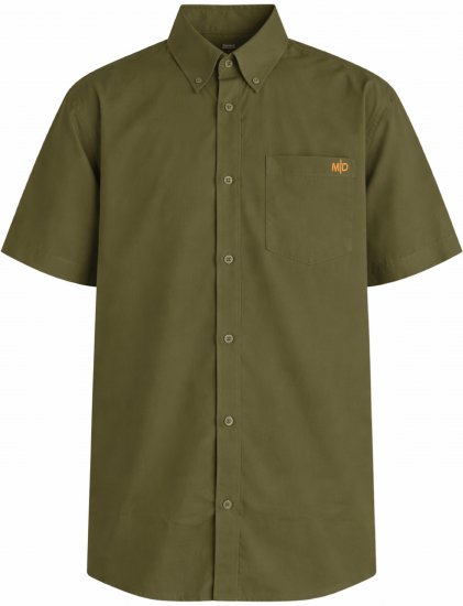 Motley Denim Zagreb Košile s krátkým rukávem Tmavé khaki - Košile - Košile 2XL-10XL