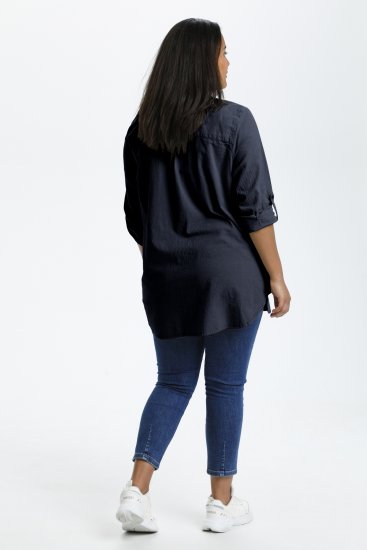 Kaffe Curve Nana Košilová Tunika Midnight Marine - Halenky & tuniky - 