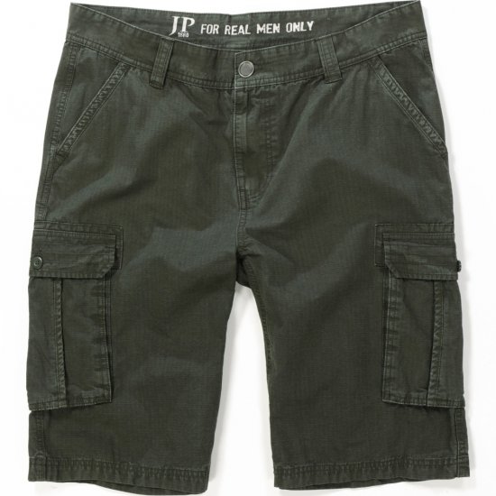 JP1880 Shorts Cargo Bermuda Dark Olive - Šortky - Šortky Nadměrné Velikosti W40-W60