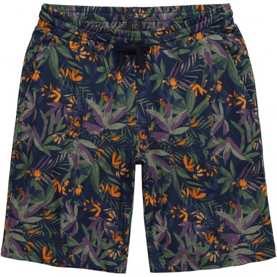 JP1880 Bermuda Shorts Floral All-over Print Navy - Šortky - Šortky Nadměrné Velikosti W40-W60