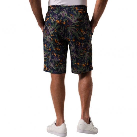 JP1880 Bermuda Shorts Floral All-over Print Navy - Šortky - Šortky Nadměrné Velikosti W40-W60