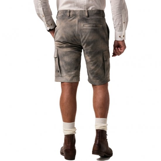 JP1880 Shorts Bermuda Traditional Cowhide Graphite Grey - Šortky - Šortky Nadměrné Velikosti W40-W60