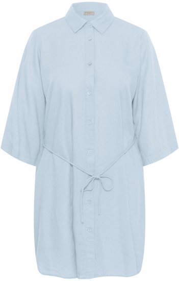 Kaffe Curve Mille Short Shirt Dress Nantucket Breeze Blue - Mini šaty - 