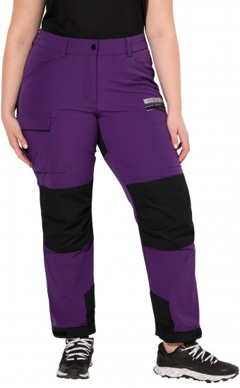 Ulla Popken HYPRAR Multifunctional Durable Inset Trekking Pants Plum - Džíny & Kalhoty ve Velkých Velikostech – Plus Size - 