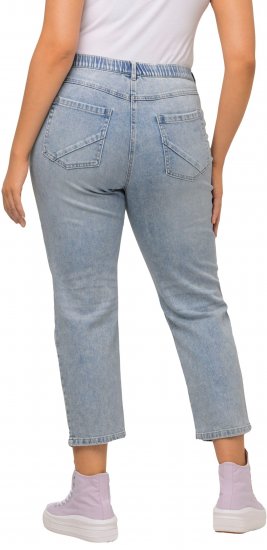 Ulla Popken Stonewashed Distressed Boyfriend Jeans Light Blue - Džíny & Kalhoty ve Velkých Velikostech – Plus Size - 