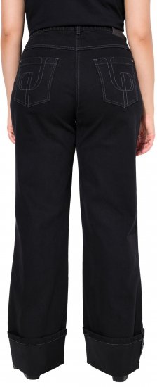 Ulla Popken Flared Leg Jeans Black - Džíny & Kalhoty ve Velkých Velikostech – Plus Size - 