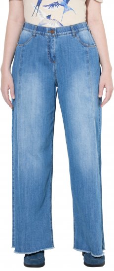 Ulla Popken Extra Wide Leg Stretch Fit Jeans Light Blue - Džíny & Kalhoty ve Velkých Velikostech – Plus Size - 