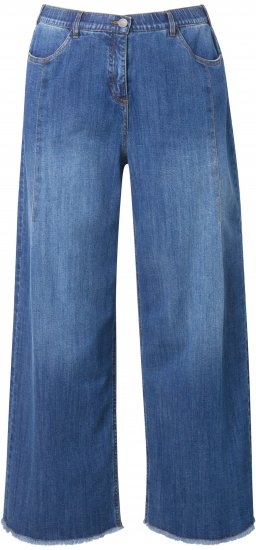 Ulla Popken Extra Wide Leg Stretch Fit Jeans Denim Blue - Džíny & Kalhoty ve Velkých Velikostech – Plus Size - 