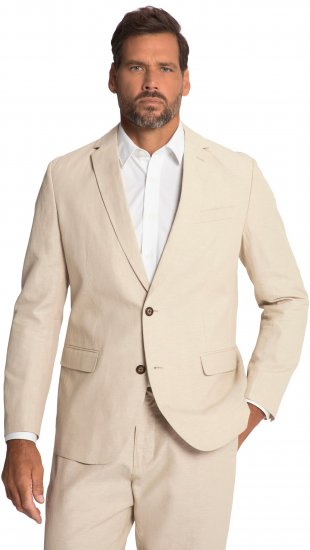 JP1880 Kos Linen Blend Jacket Sand - Obleky - Obleky 2XL-8XL